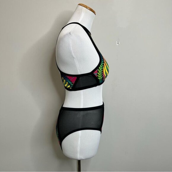 Andrea Iyamah Swim Womens Size Top Small Bottom Medium Snake High Waist Bikini - Picture 4 of 12